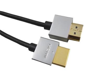 PremiumCord Slim HDMI High Speed + Ethernet kabel, zlacené konektory, 0,5m