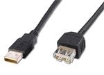 PremiumCord USB 2.0 kabel prodlužovací, A-A, 2m černá