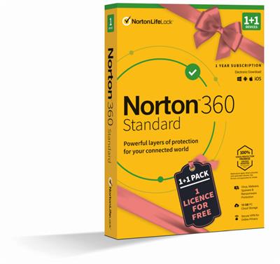 PROMO NORTON 360 STANDARD 10GB CZ 1uživ. 1 zařízení 12mesicu 1+1 ZDARMA_Box