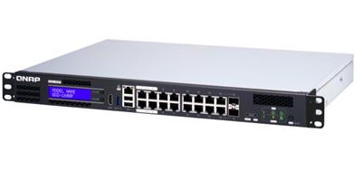 QNAP QGD-1600P: 16 1GbE PoE ports with 2 RJ45 and SFP+ combo port. (Support 4 IEEE 803.3bt PoE ++ ports, each port can