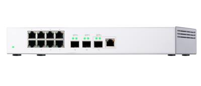 QNAP QSW-308-1C Eight 1GbE NBASE-T ports, Three 10GbE SFP+ with shared one 10GBASE-T ports unmanage switch, 10GbE NBAS