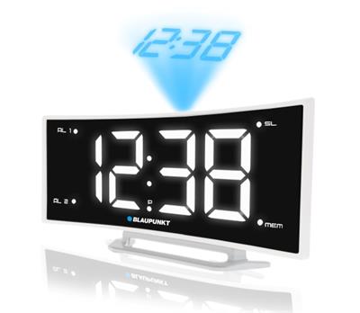 Rádiobudík BLAUPUNKT CRP7WH, FM PLL, projekční, USB, bílý