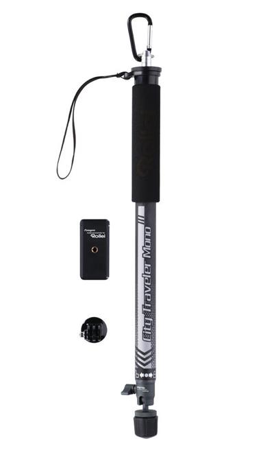 Rollei Monopod City Traveler Mono / Zátěž 3kg/ Vytažený 165,5 cm/ Karbon/ Titanium