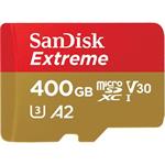 SanDisk Extreme microSDXC 400GB - 160MB/s R/90MB/s W, A2 C10 V30 UHS-I, Adapter 