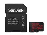 SanDisk Extreme Plus micro SDXC 128 GB 100 MB/s A1 Class 10 UHS-I V30, adapter