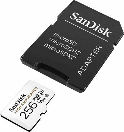 SanDisk High Endurance microSDHC 256GB + adaptér