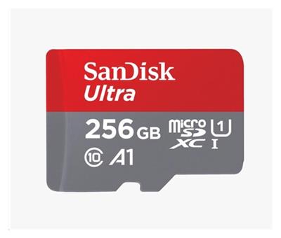 SanDisk MicroSDXC karta 256GB Ultra (100MB/s, Class 10, Android) + adaptér