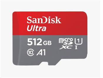 SanDisk MicroSDXC karta 512GB Ultra (150 MB/s, A1 Class 10 UHS-I) + adaptér