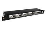 Solarix 19" Patch panel Solarix 24 x RJ45 CAT6 STP černý 1U