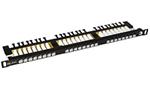 Solarix 19" Patch panel Solarix 24xRJ45 CAT6 UTP s vyvaz.lištou černý 0,5U