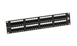 Solarix 19" Patch panel Solarix 48 x RJ45 CAT6 UTP 350 MHz černý 2U