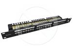 Solarix Patch panel Solarix 24 x RJ45 CAT6 UTP s vyvazovací lištou 1U SX24L-6-UTP-BK-N