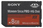 Sony MSHX8B Memory Stick PRO-HX Duo 8 GB, 50MB/s (240Mbps)* Read/Write