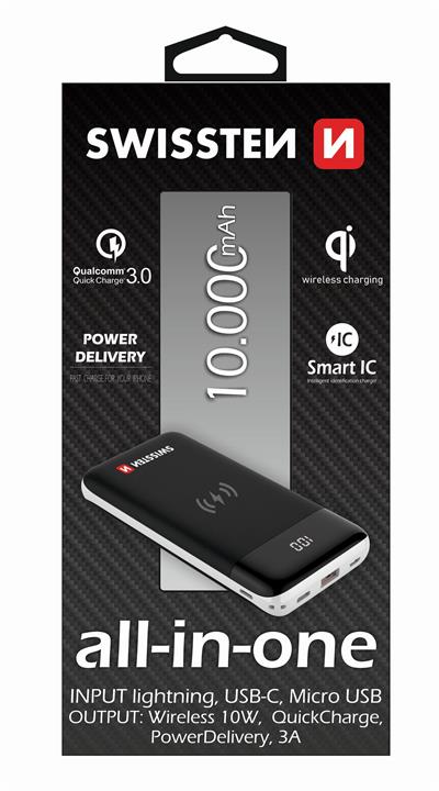 SWISSTEN ALL-IN-ONE POWER BANK 10000 mAh