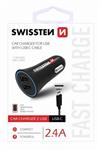 SWISSTEN CAR CHARGER 2,4A POWER WITH 2x USB + CABLE USB-C