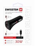 SWISSTEN CAR CHARGER USB-C AND USB 2,4A 30W POWER + Kabel Micro USB