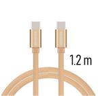 SWISSTEN DATA CABLE USB-C / USB-C TEXTILE 1,2M GOLD