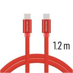 SWISSTEN DATA CABLE USB-C / USB-C TEXTILE 1,2M RED