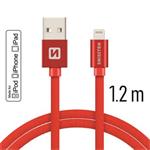 SWISSTEN DATA CABLE USB / LIGHTNING MFi TEXTILE 1,2M SILVER