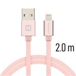 SWISSTEN DATA CABLE USB / LIGHTNING TEXTILE 2,0M PINK