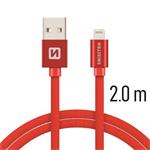 SWISSTEN DATA CABLE USB / LIGHTNING TEXTILE 2,0M RED