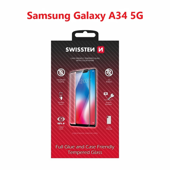 Swissten Full Glue sklo Case Friendly pro Samsung Galaxy A346 5G,černé