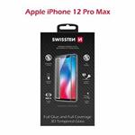 SWISSTEN OCHRANNÉ SKLO ULTRA DURABLE 3D APPLE IPHONE 12 Pro Max ČERNÉ