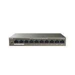 Tenda TEF1110P-8-63W - PoE AT Switch 63Watt, 10xRJ45 Switch s 8x 10/100 Mbps PoE, 2x Uplink, Fanless, Kov