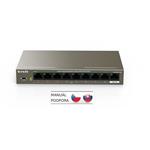 Tenda TEG1109P-8-102W - PoE AT Switch 102Watt, 9xRJ45 Switch s 8x 10/100/1000 Mbps PoE, Fanless, Kov