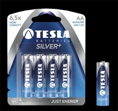 Tesla AA SILVER+ alkalická, 4 ks