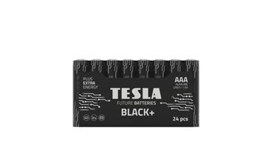 Tesla AAA BLACK+ alkalická, 24 ks fólie