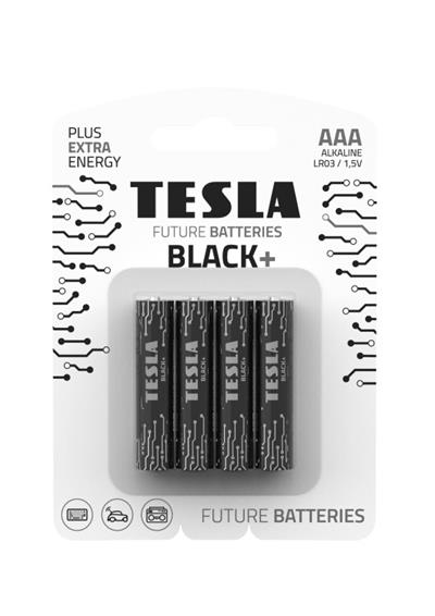 Tesla AAA BLACK+ alkalická, 4 ks