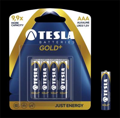 Tesla AAA GOLD+ alkalická, 4 ks