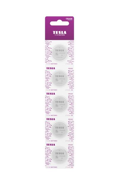 Tesla baterie CR2430 - 5ks 3V 270mAh