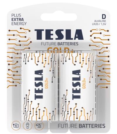 Tesla D GOLD+ alkalická, 2 ks, ND