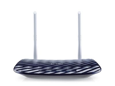 TP-Link Archer C20 dual router, 4x LAN, 1x USB - 300Mbps/2,4GHz+433Mbps/5GHz, 2x pevná anténa