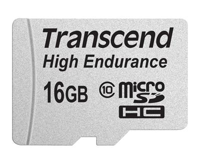 Transcend 16GB microSDHC (Class 10) High Endurance MLC průmyslová paměťová karta (s adaptérem), 21MB/s R, 20MB/s W