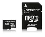 Transcend 16GB microSDHC UHS-I (Class 10) paměťová karta (s adaptérem)