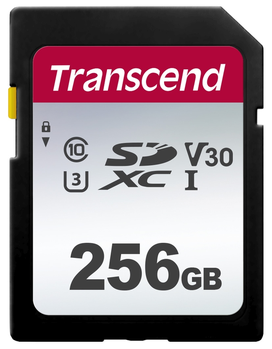 Transcend 256GB SDXC 300S (Class 10) UHS-I U3 V30 paměťová karta, 95 MB/s R, 45 MB/s W