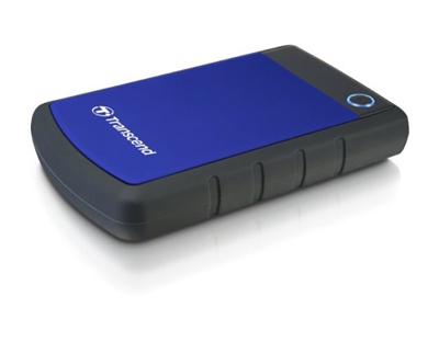 TRANSCEND 2TB StoreJet 25H3B, USB 3.0, 2.5” Externí odolný hard disk, černo/modrý