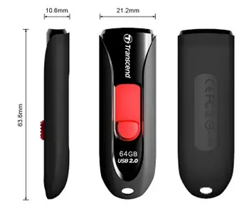 Transcend 32GB JetFlash 590, USB 2.0 flash disk, černo/červený