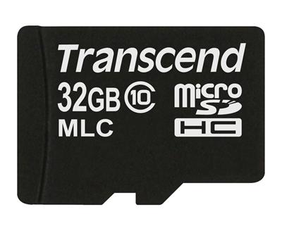 Transcend 32GB microSDHC (Class 10) MLC průmyslová paměťová karta (bez adaptéru), 20MB/s R, 16MB/s W