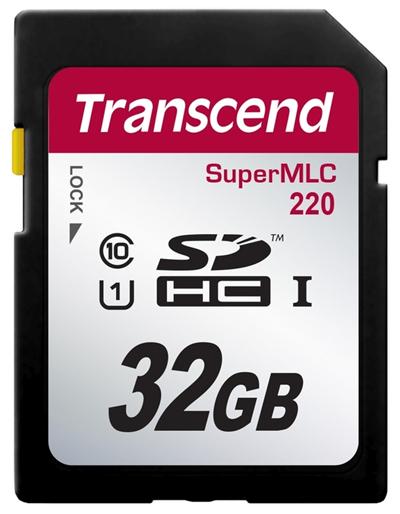 Transcend 32GB SDHC220 (Class 10) UHS-I U1 SuperMLC paměťová karta, 95 MB/s R, 80 MB/s W