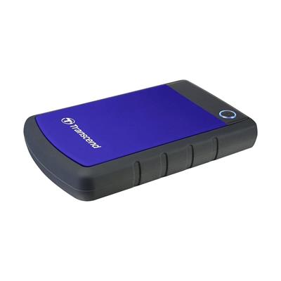 TRANSCEND 4TB StoreJet 25H3B, 2.5”, USB 3.0 (3.1 Gen 1) Externí Anti-Shock disk, tenký profil, černo/modrý