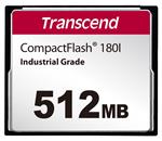 Transcend 512MB INDUSTRIAL TEMP CF180I CF CARD, (MLC) paměťová karta (SLC mode), 85MB/s R, 70MB/s W