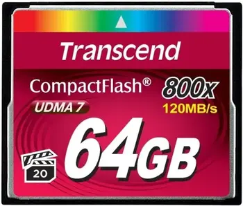 Transcend 64GB CF (800X) paměťová karta