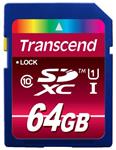 Transcend 64GB SDXC (Class 10) UHS-I paměťová karta, Read: 90MB/s; Write: 45MB/s