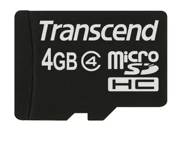 Transcend 8GB microSDHC (Class 4) bez adptéru memory card