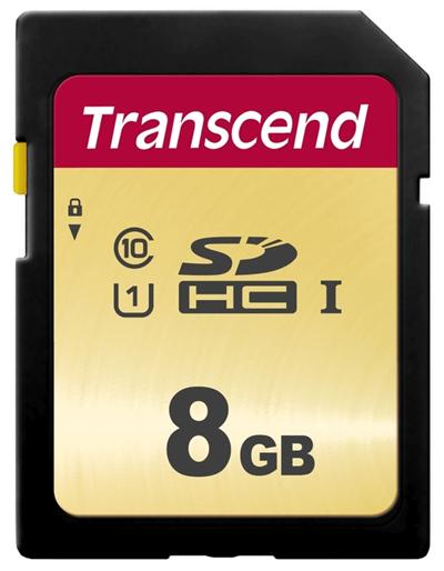 Transcend 8GB SDHC 500S (Class 10) UHS-I U1 (Ultimate) MLC paměťová karta