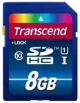 Transcend 8GB SDHC (Class 10) UHS-I 300X paměťová karta, Read: 90MB/s; Write: 25MB/s